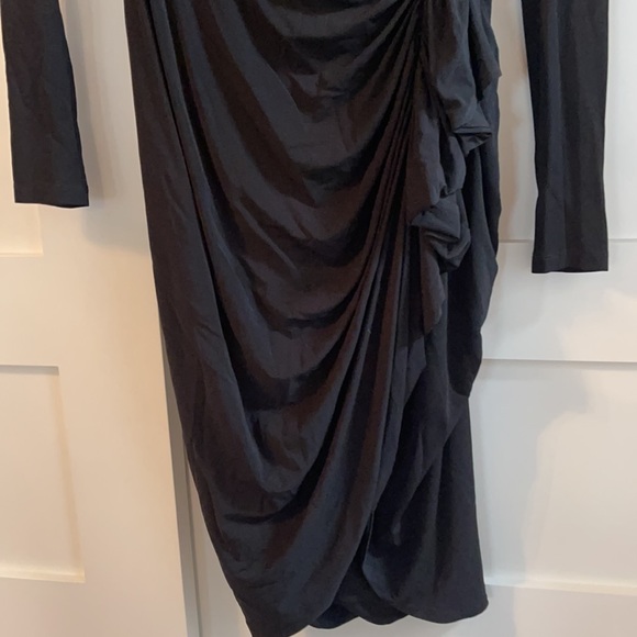 ALLSAINTS Swinton long sleeve drape wrap dress - Picture 7 of 10